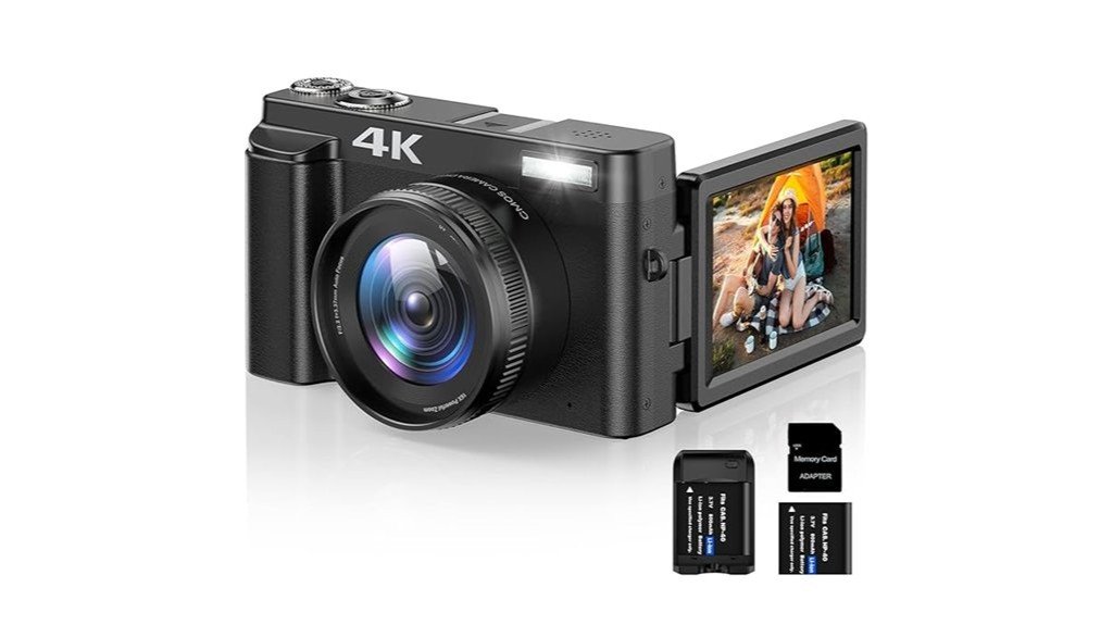 48mp 4k flip vlogging camera