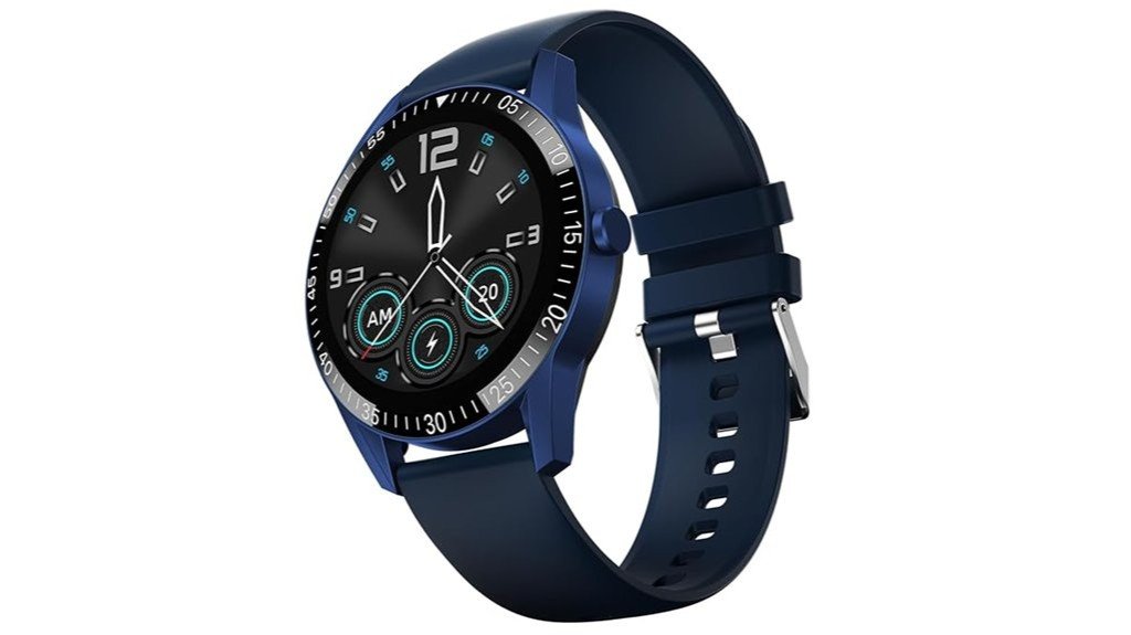 bluetooth calling smartwatch blue