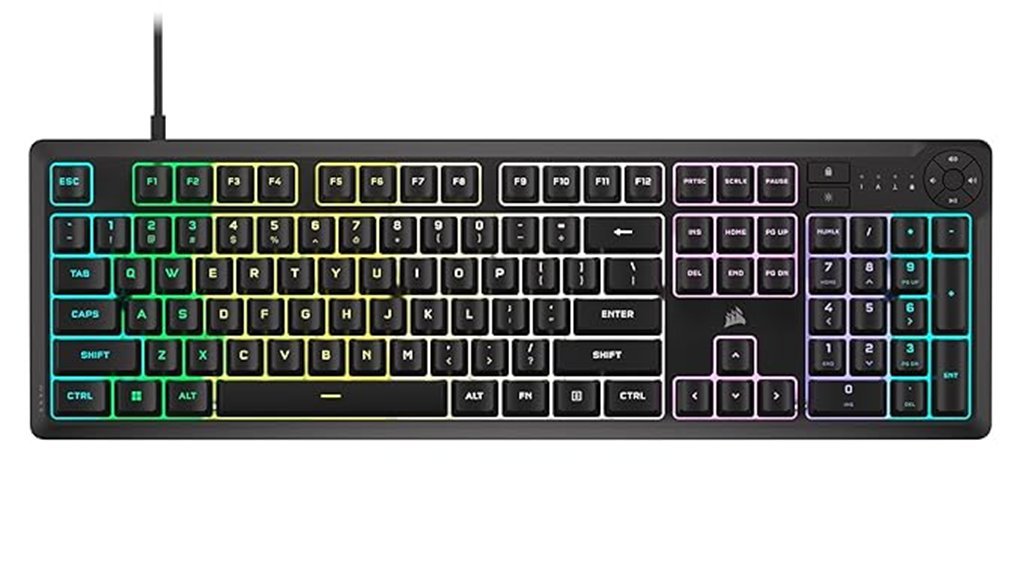 budget rgb membrane gaming keyboard