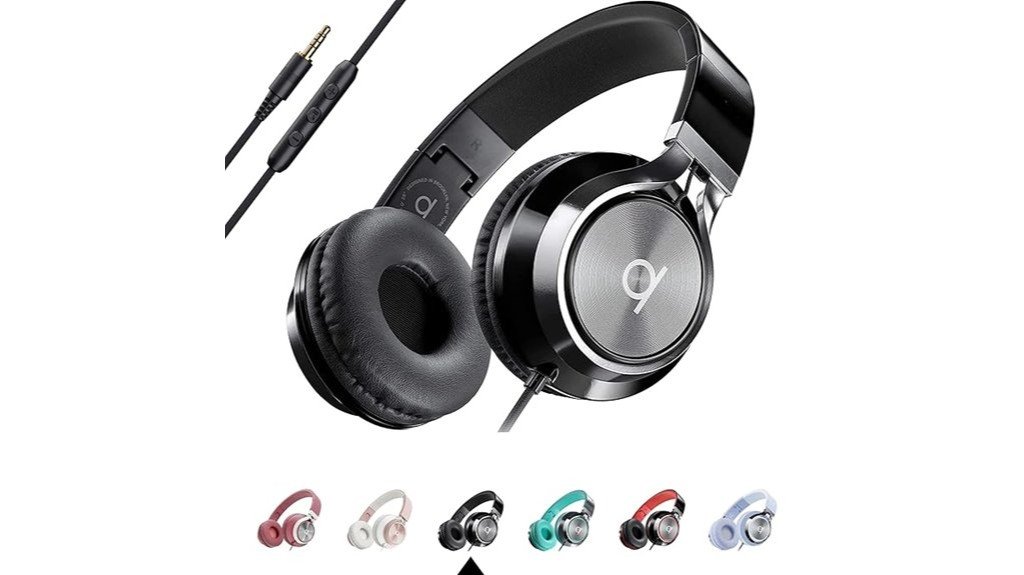 foldable noise isolating on ear headphones