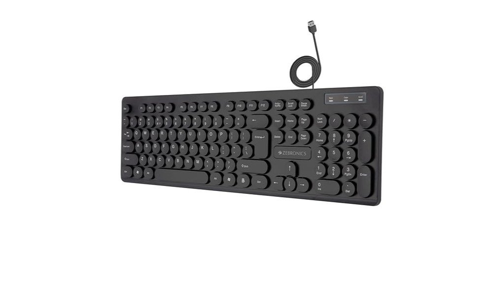 zebronics slim silent wired keyboard